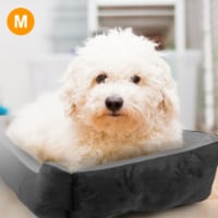 Pet Dog Bed Soft Warm Fleece Puppy Cat Bed Dog Cozy Nest Sofa Bed Cushion Mat black m