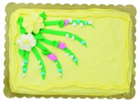 Flower Wave White Cake with Whipped Icing Perspective: Main