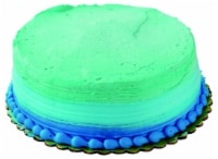 Double Layer Blue Ombre White Cake with Buttercream Icing Perspective: Main