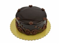 Double Layer Chocolate Mirror Cake with Buttercream Icing Perspective: Main