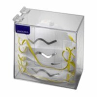 RackEm Racks 5156-W Dust Mask Dispenser with Lid - White Heavy- Duty Plastic