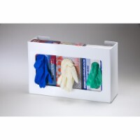 Rack Em Racks 5188-W Disposable Glove Box Dispenser with Clear White Plastic - Large - Box of