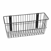 Rack Em Racks 9088-B Universal Wire Basket, Black - 18 x 6 x 8 in.