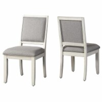 Steve Silver Canova Weathered White Wood Parsons Chair (set of 2)
