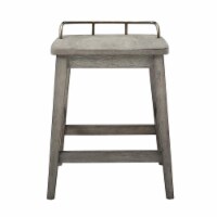 Ryan Rustic Smokey Oak Solid Wood Counter Stool