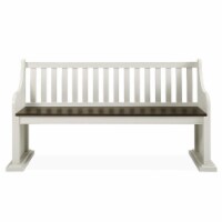 Steve Silver Joanna Two-Tone Ivory and Dark Oak Farmhouse Dining Bench with Back