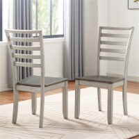 Abacus Two-tone Smokey Alabaster and Brown Side Chair (set of 2)