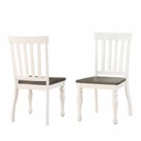 Steve Silver Joanna Two-tone Ivory and Dark Oak Side Chair (set of 2)