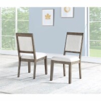 Steve Silver Molly Wood Side Chair in Washed Gray Oak Finish (set of 2)