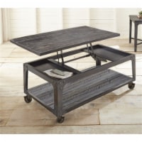 Steve Silver Sherlock Lift Top Coffee Table with Casters in Tobacco