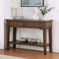 Steve Silver Ora Warm Walnut Brown Wood Serving Table