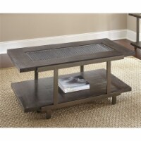 Terrell Coffee Table with Casters in Smokey Brown