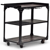 Sherlock Bar Cart in Tobacco Brown and Black Frame