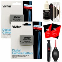 2x Vivitar NB-10L Replacement Battery for Canon Powershot G1 X G3 X SX60 Kit