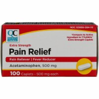 Quality Choice Extra Strength Acetaminophen Caplets, 500 mg, 100 Ct