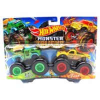 Hot Wheels Monster Trucks 1:64 Scale Demolition Doubles Buns of Steel vs All Fried Up
