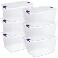 Sterilite 66 Quart Storage Totes, 6 Pack, and 6 Quart Storage