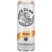 White Claw Peach Hard Seltzer Can Perspective: Main
