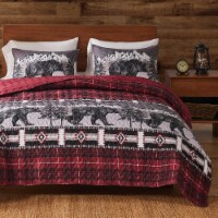 Timberline Red, Quilt Set 3-Piece King/Cal King