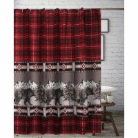 Timberline Red, Bath Shower Curtain
