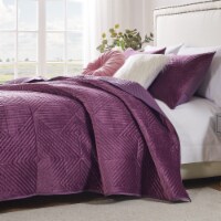 Riviera Velvet Mauve, Quilt Set 3-Piece Full/Queen