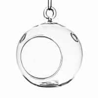 Athenas Garden HCH0104 4 in. Clear Round Hanging Terrarium Globe, Set of 2