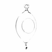 Athenas Garden HCH1007 7 x 3.5 in. Clear Double Hook Hanging Votive Candle Holder & Vase, Obl