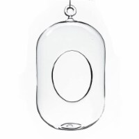 Athenas Garden HCH0508 8 x 5 in. Clear Cylindrical Hanging Glass Terrarium & Candle Holder