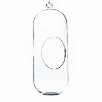 Athenas Garden HCH0512 12 x 4 in. Clear Cylindrical Hanging Glass Terrarium & Candle Holder