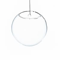 Athenas Garden HCH1107 7 in. Dia. Clear Half-Round Wall Hanging Terrarium & Vase