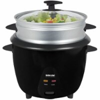 Better Chef IM-406ST 5 Cup Rice Cooker with Food Steamer Attachment