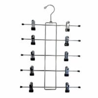5-Tier Foldable Shaped Hangers Made Of Alloy Steel, Available In A Pack Of 2