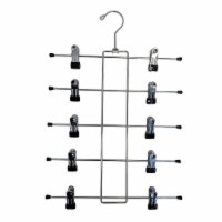 5-Tier Foldable Shaped Hangers Made Of Alloy Steel, Available In A Pack Of 4