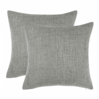 uxcell 2pcs Decorative Cotton Linen Square Throw Pillow Cover Cases for Couch Bed Gray Perspective: Main