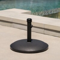 Hamilton Round Black Concrete Umbrella Base