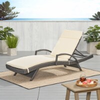Soleil Outdoor Water Resistant Chaise Lounge Cushion Beige