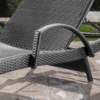 Soleil Outdoor Wicker Chaise Lounges (Set of 2) with Coffee Table