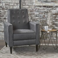 Mason Mid-Century Modern Tuft Back Recliner fabric/muted purple qty of 1