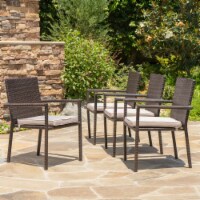 San Tropez Outdoor Dining Chairs with Water Resistant Cushions (Set of 4)