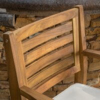 Anguilla 30-Inch Teak Finish Acacia Wood Outdoor Barstools Default Set of 4