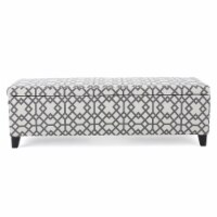 Clor Chic & Modern Storage Ottoman Gray Geometric