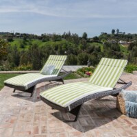 Albany Lounge Cushion Only (Set of 2)- 6 Color Choices Green/White Stripe