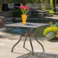 Monteria Bronze Cast Aluminum Square Table