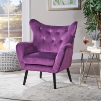 Danielle Velvet Arm Chair fuchsia