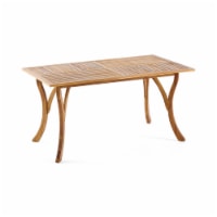 Hestia Teak Finish Acacia Wood Rectangular Dining Table