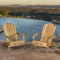 Milan Outdoor Rustic Acacia Wood Folding Adirondack Chair Natural Wood Set of 2