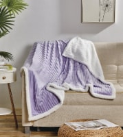 Corduroy Luxe Queen and King Sherpa Blankets Lilac King