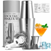 Professional 4-Piece Boston Cocktail Shaker Set Perspective: Main