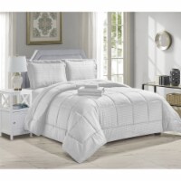 Marquee Linens 8-Piece Set Embossed Bed in a Bag Burgundy Queen