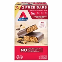 Atkins Meal Bar Chocolate Peanut Butter Pack (14 Count + 2 Bonus Bars)